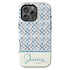 Custom Name Blue Mediterranean Tiles iPhone Case